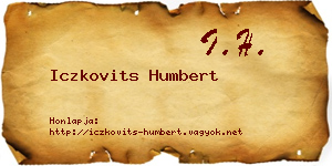 Iczkovits Humbert névjegykártya